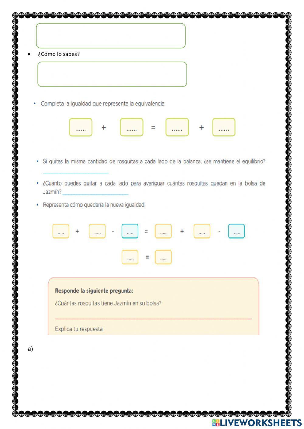 Hallamos el término desconocido.