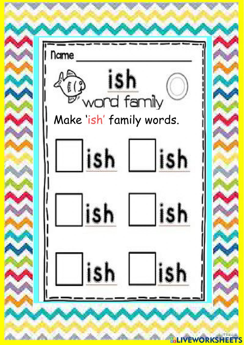 ISH Word Family 1523502 sonjean Jones Live