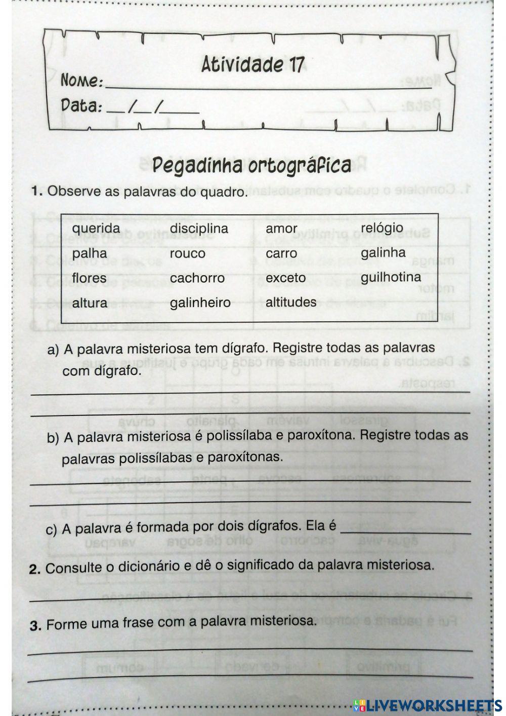 Exercício de Português