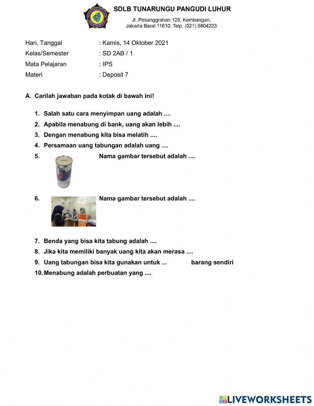 14102021- tugas  reflektif manfaat menabung