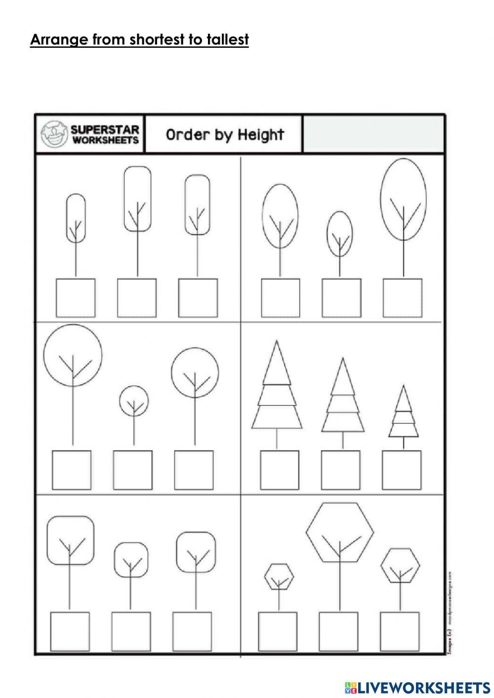 Measuring Heights worksheet