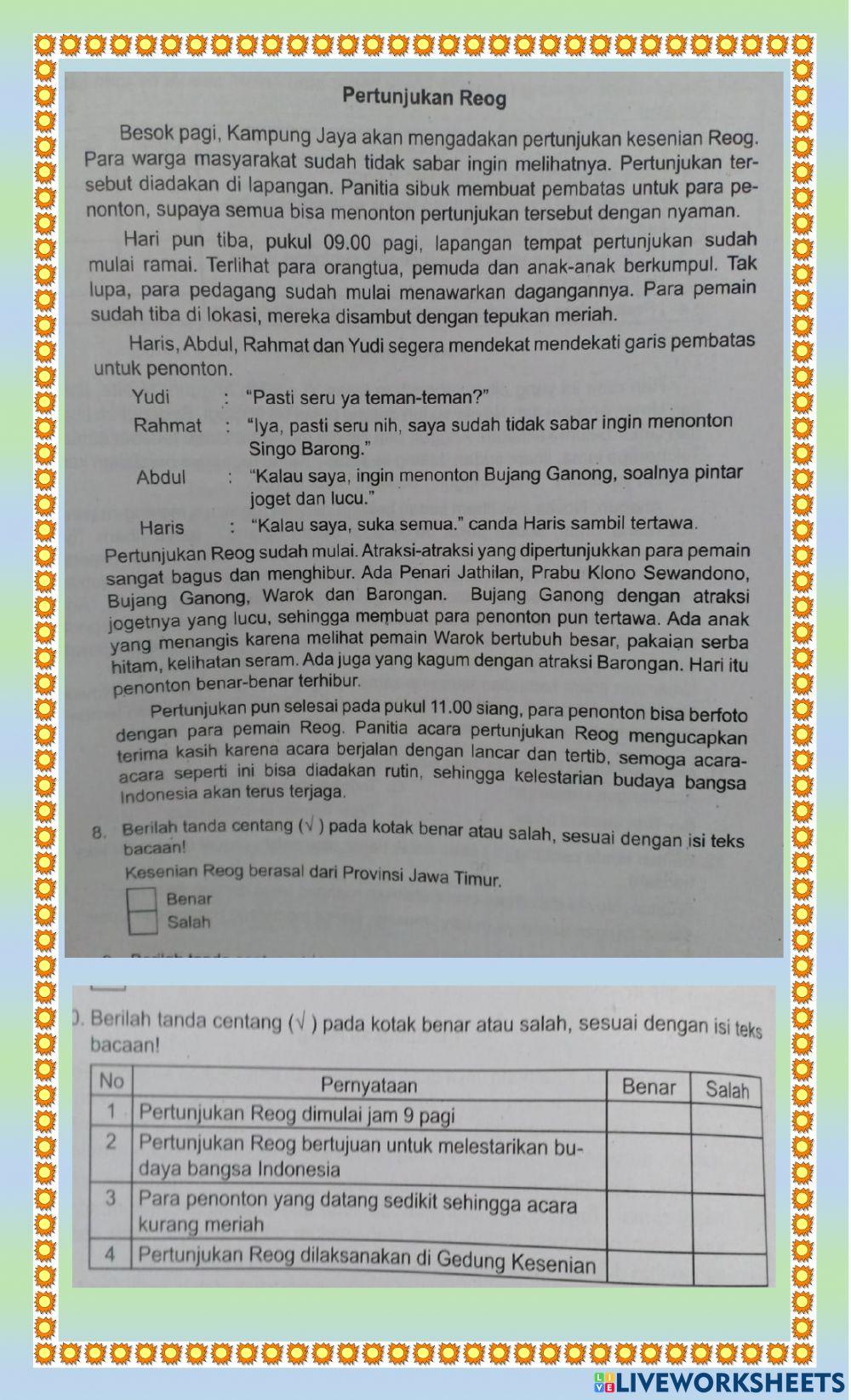 Soal ANBK Literasi