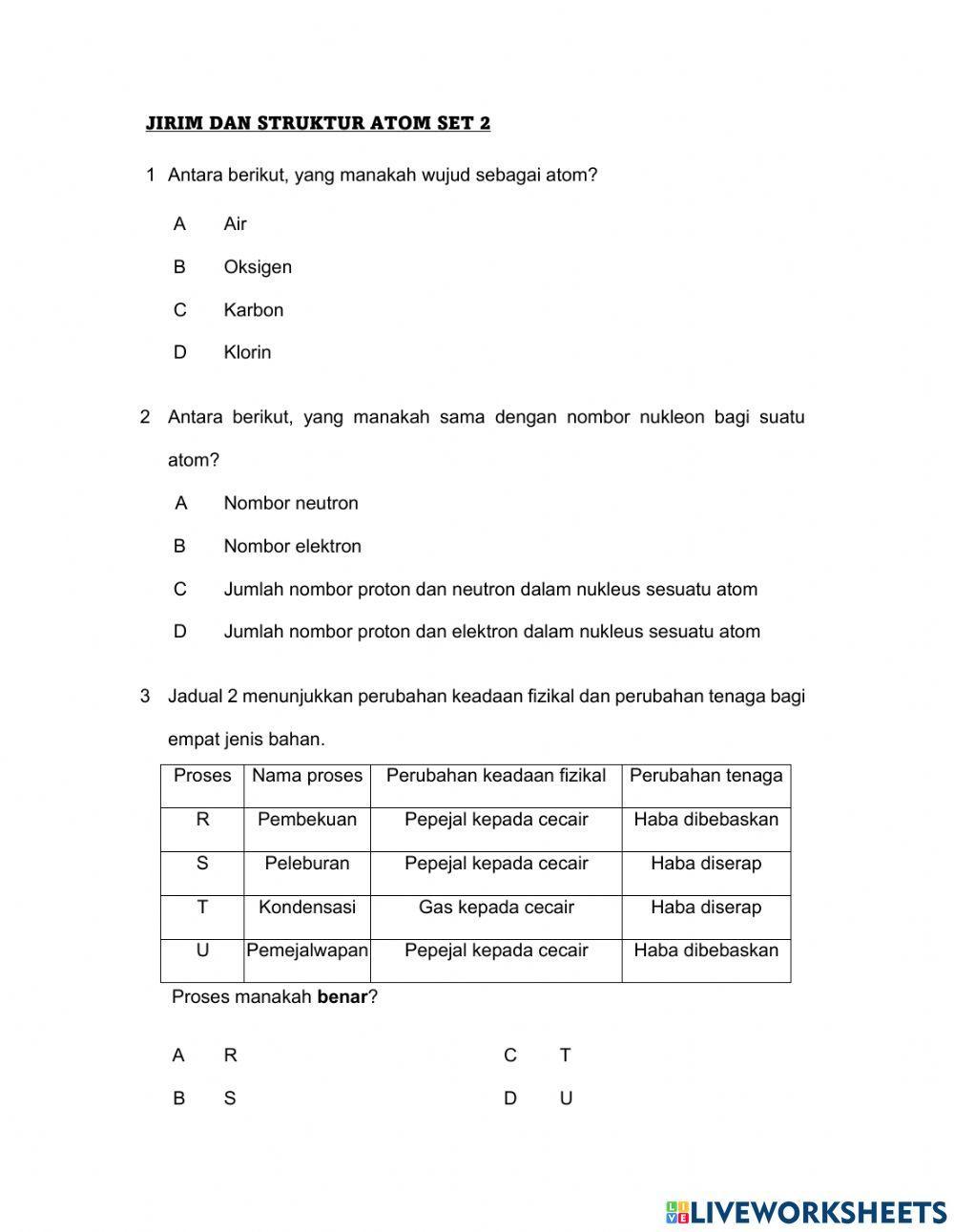Jirim dan strukutur atom