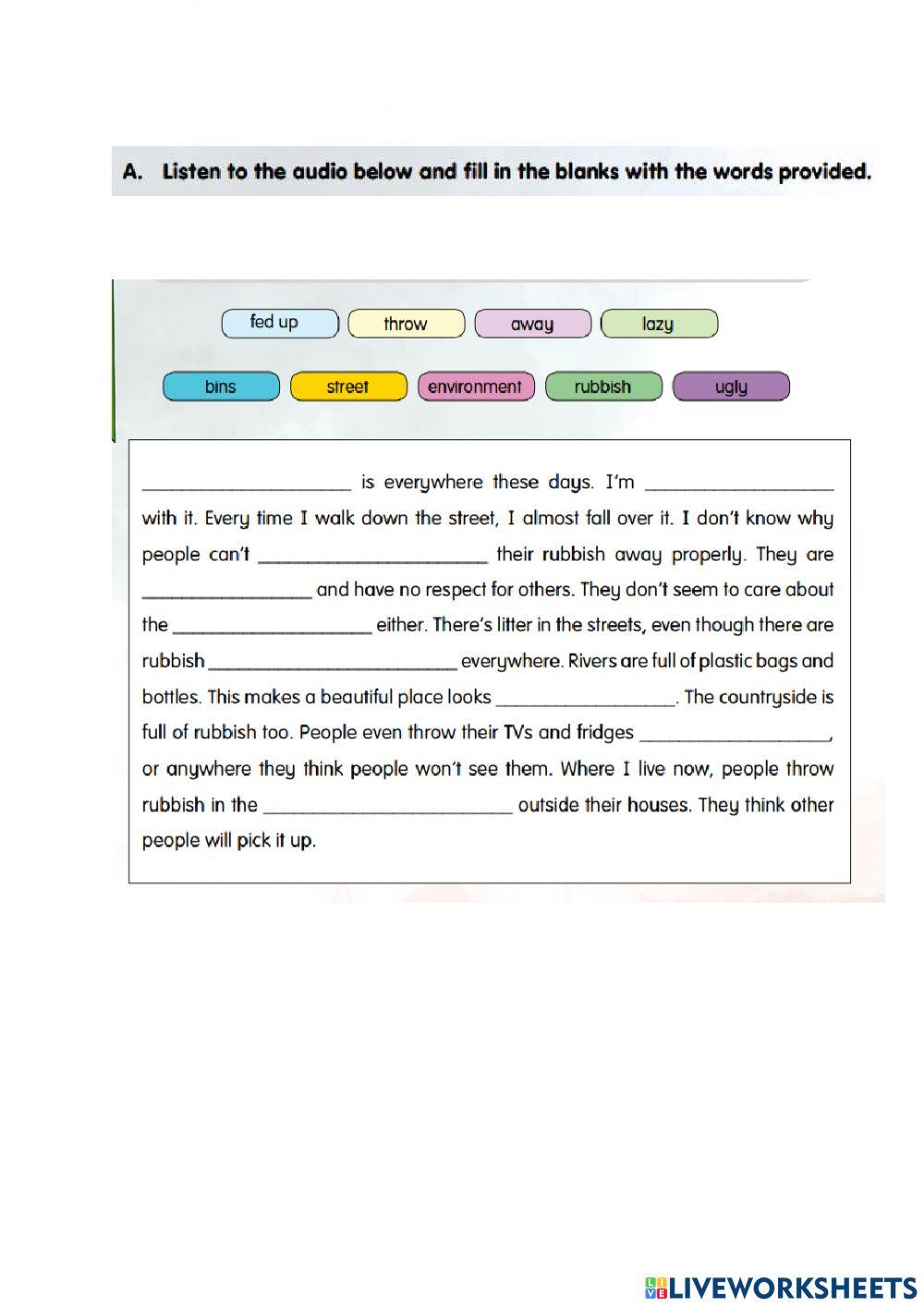 Less  Rubbish,  Cleaner  World