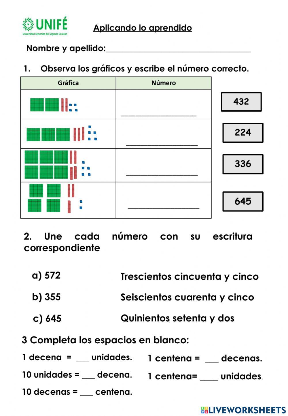 Ficha aplicativa de base 10
