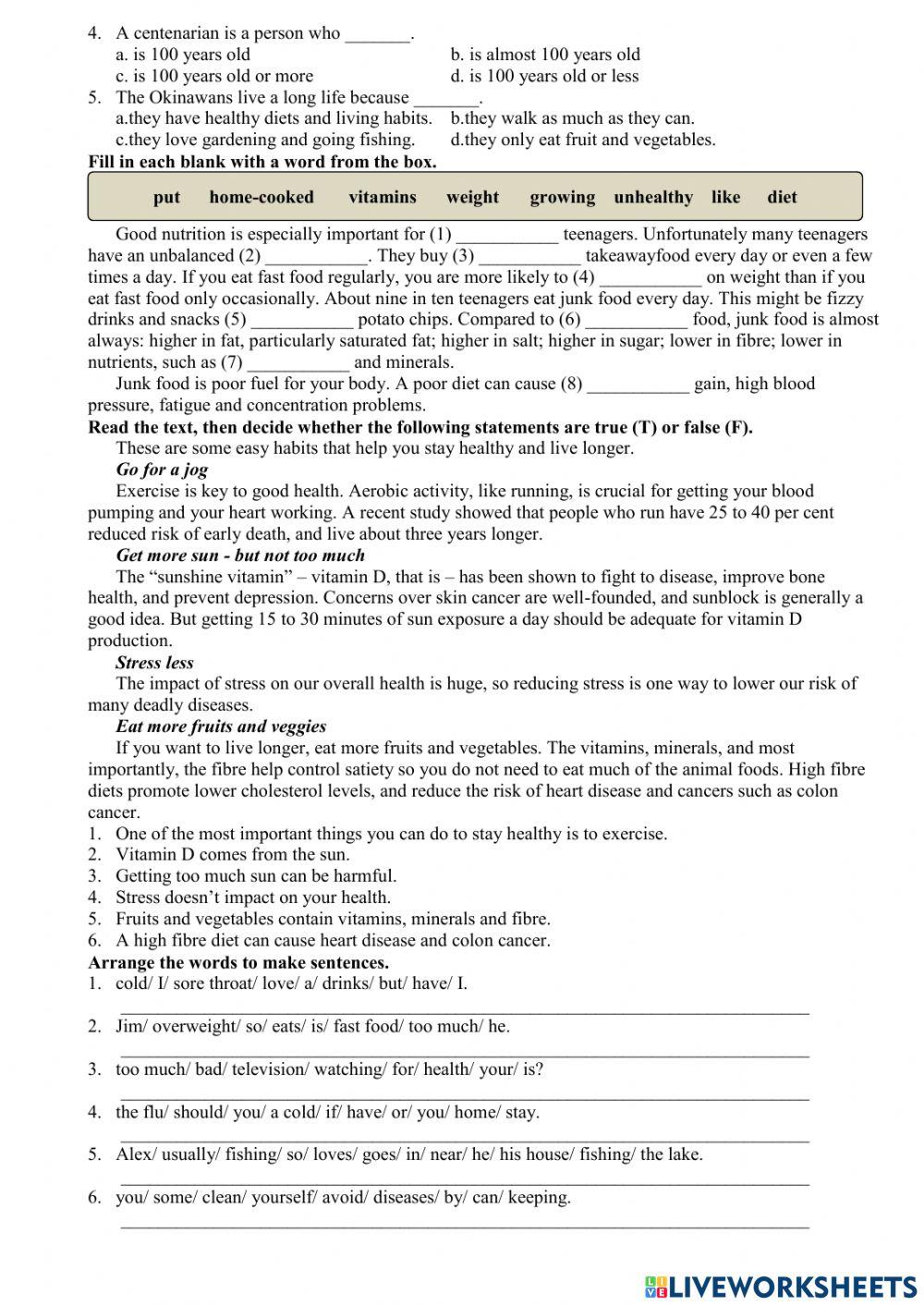 English 7 -Test for Unit 2-MLH