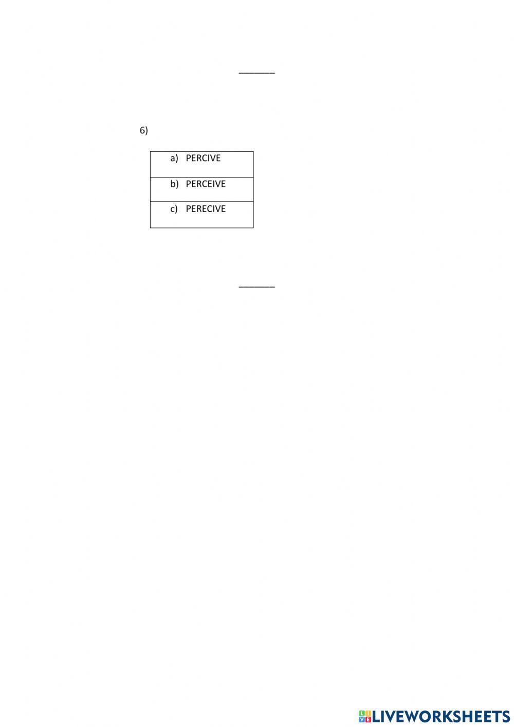 Spelling online exercise for Grade 4