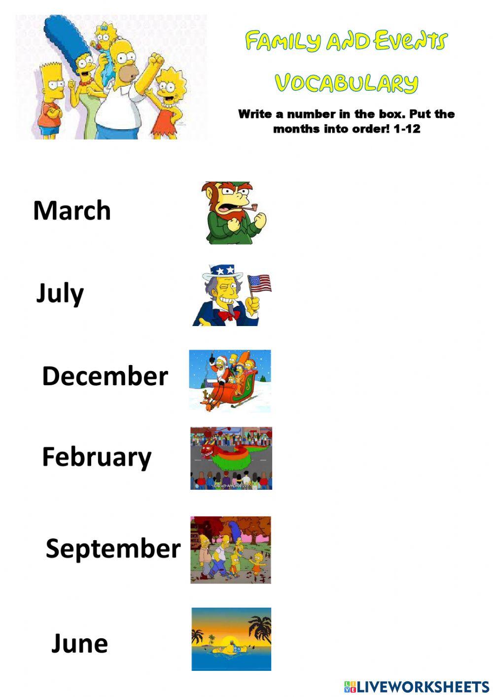 ESL Unit 2 Review - Part 3 (months)