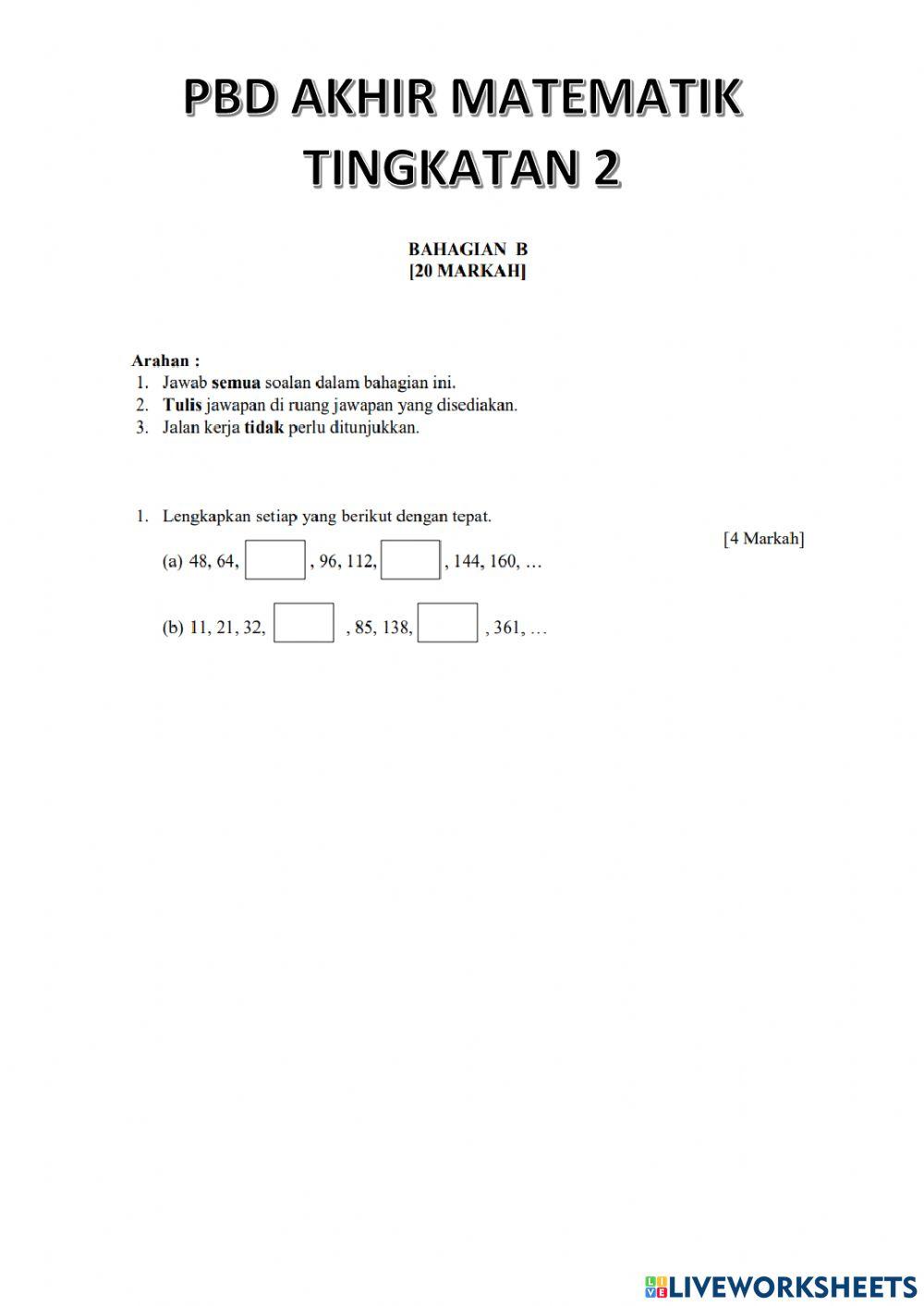 PBD Bahagian B PBD Bahagian B