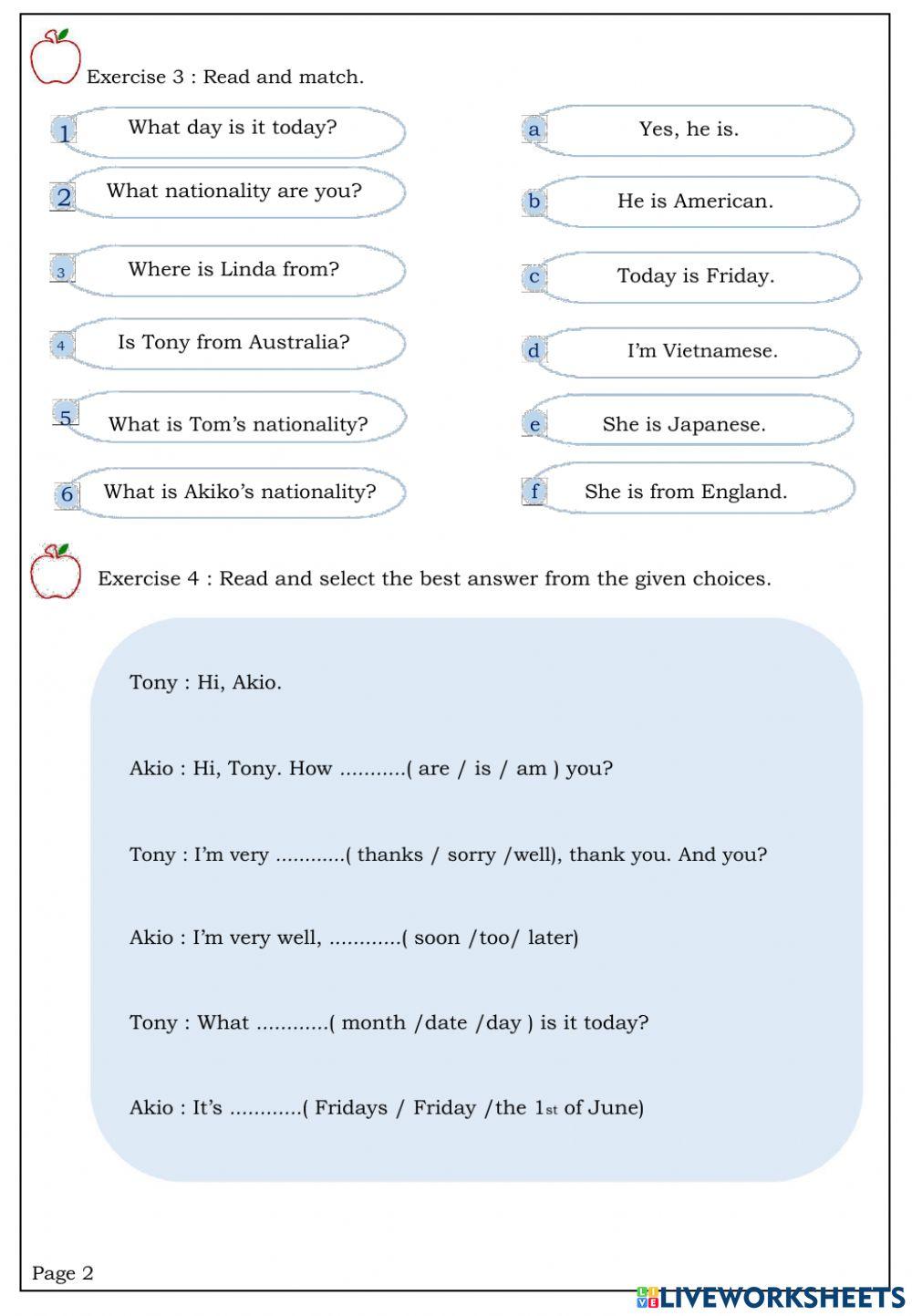 What day is it today? interactive activity | Live Worksheets
