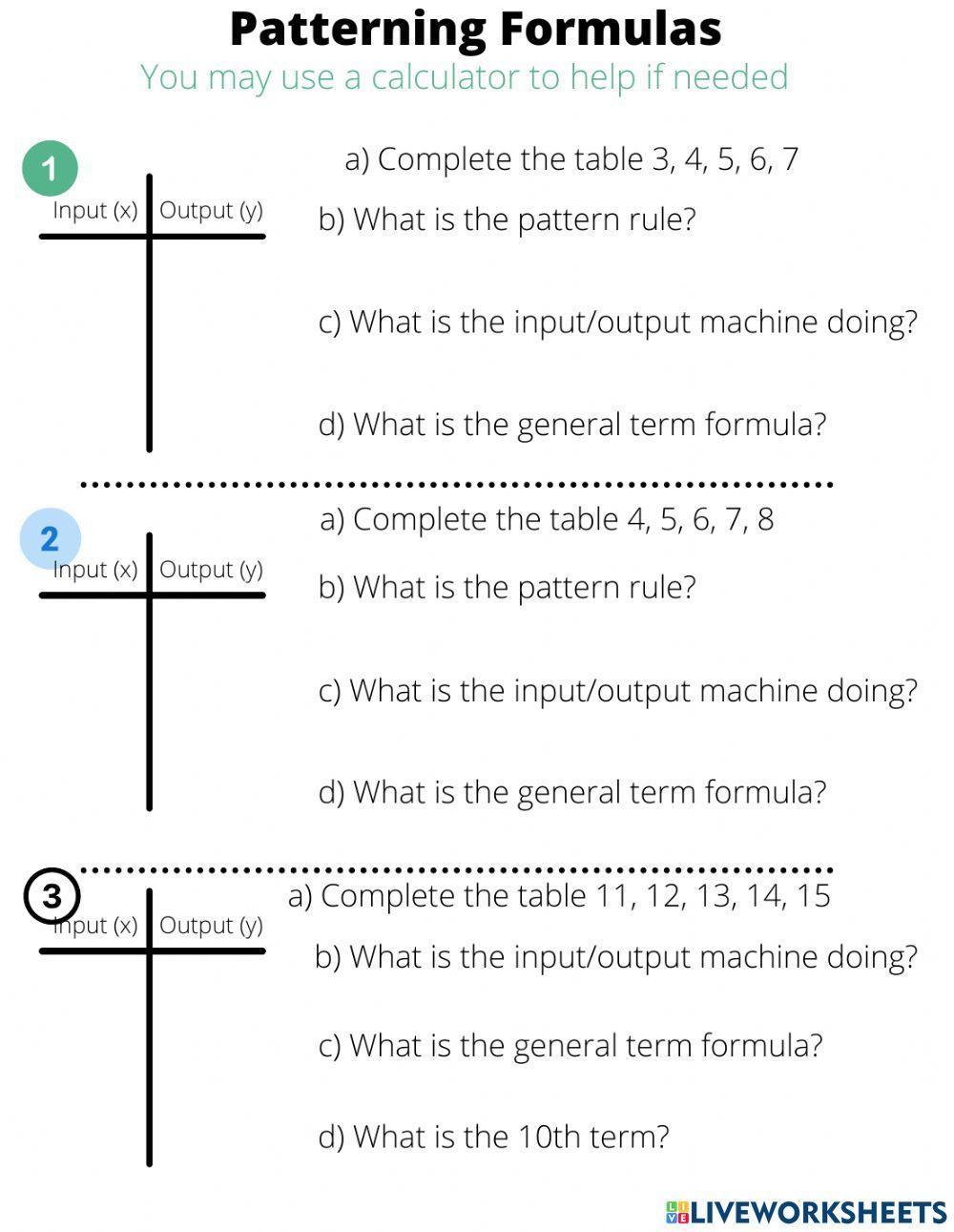 Pattering general term mod