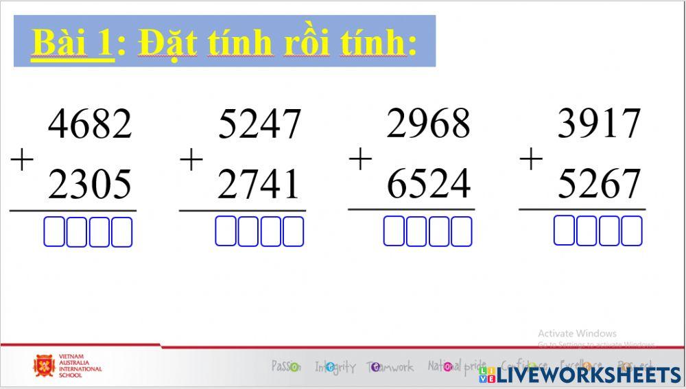 Tuần 6 - toán - thứ 5
