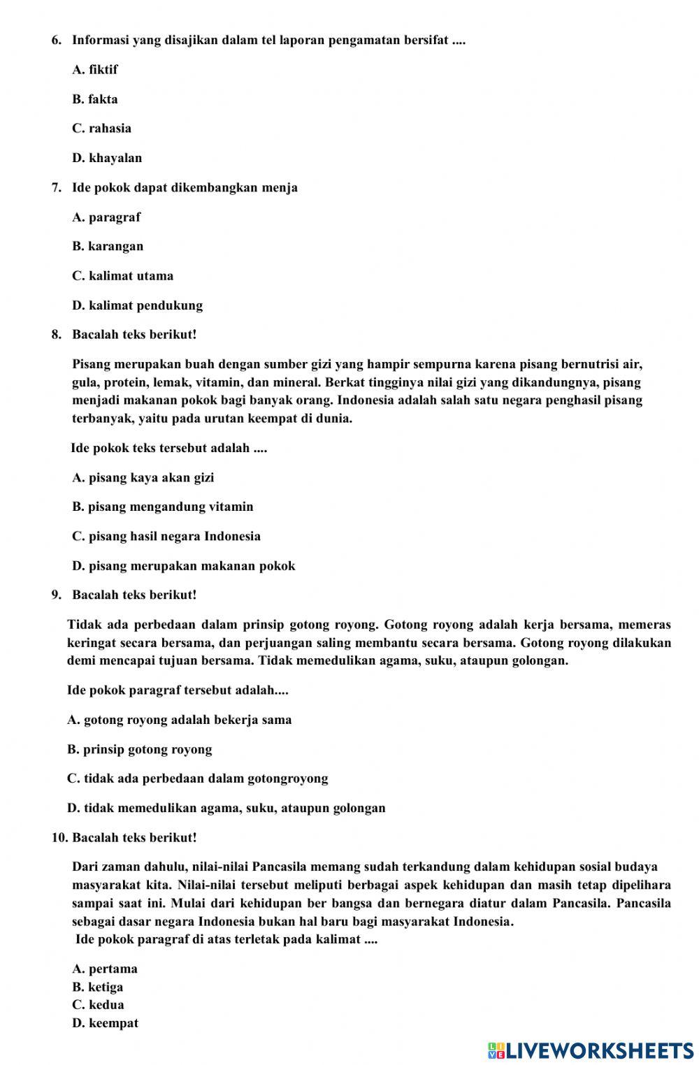 Pts b indonesia kls 6