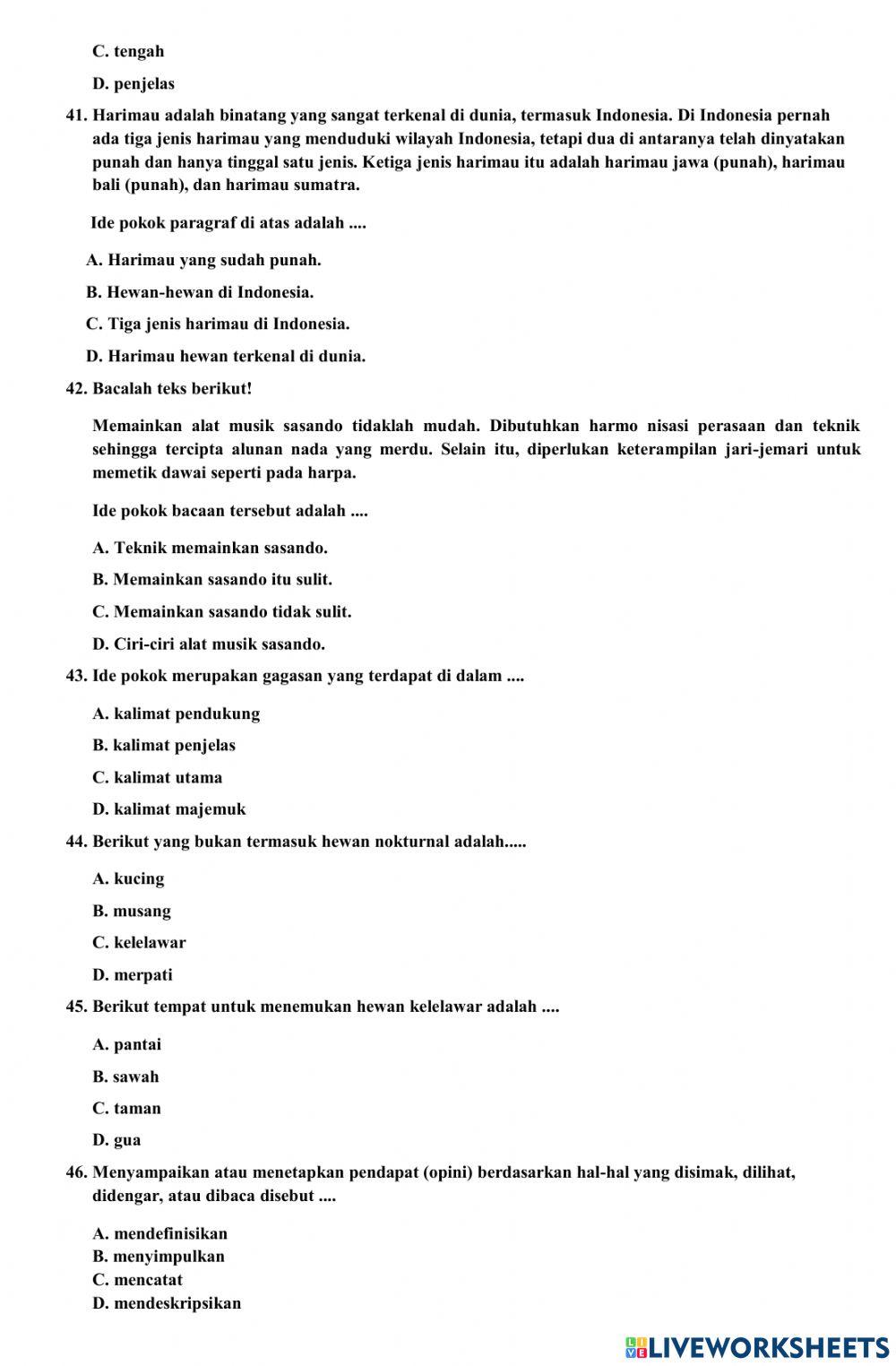 Pts b indonesia kls 6