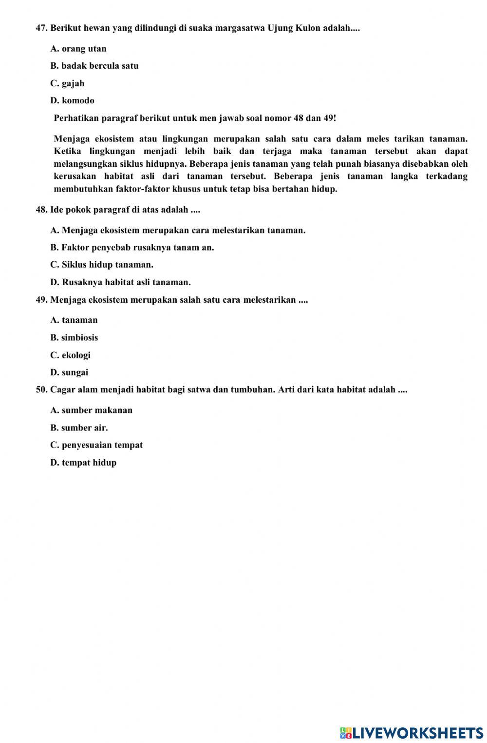 Pts b indonesia kls 6