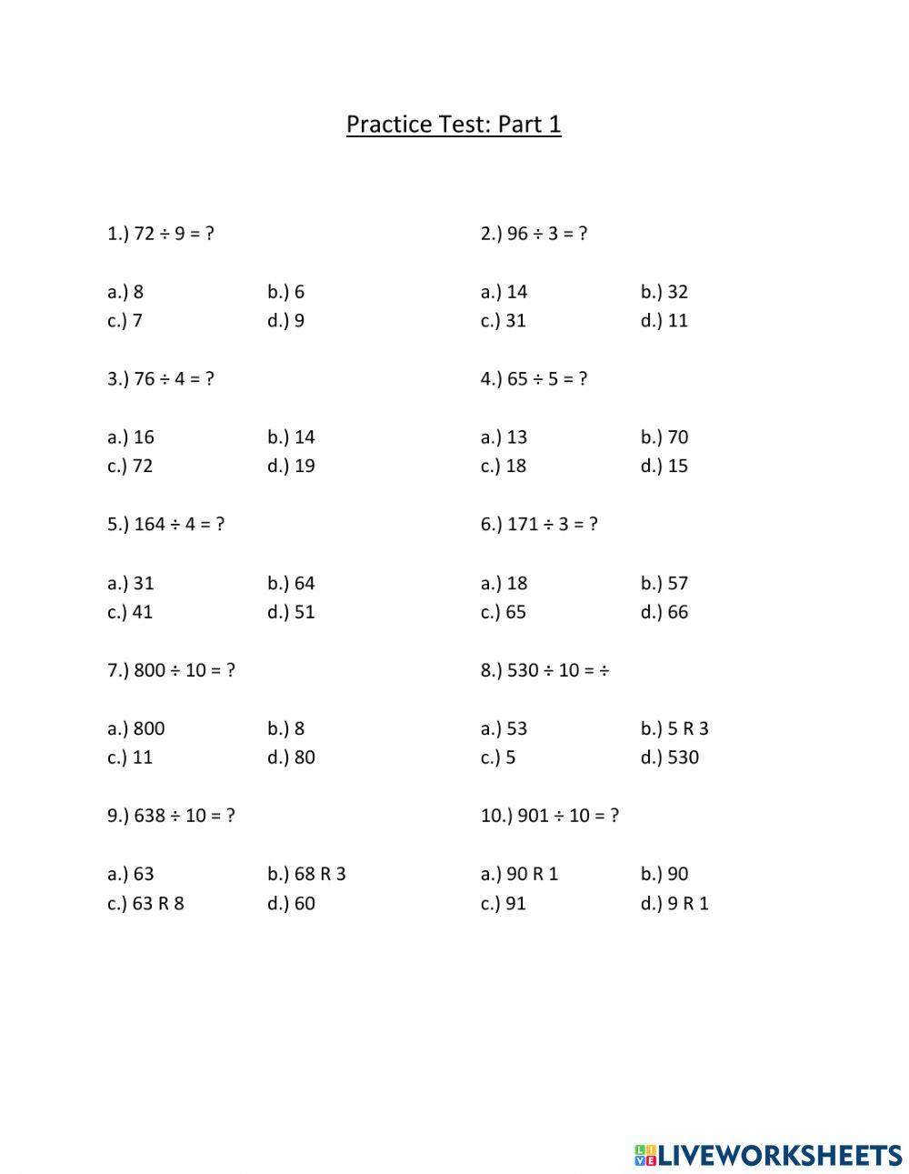 Test review Test review