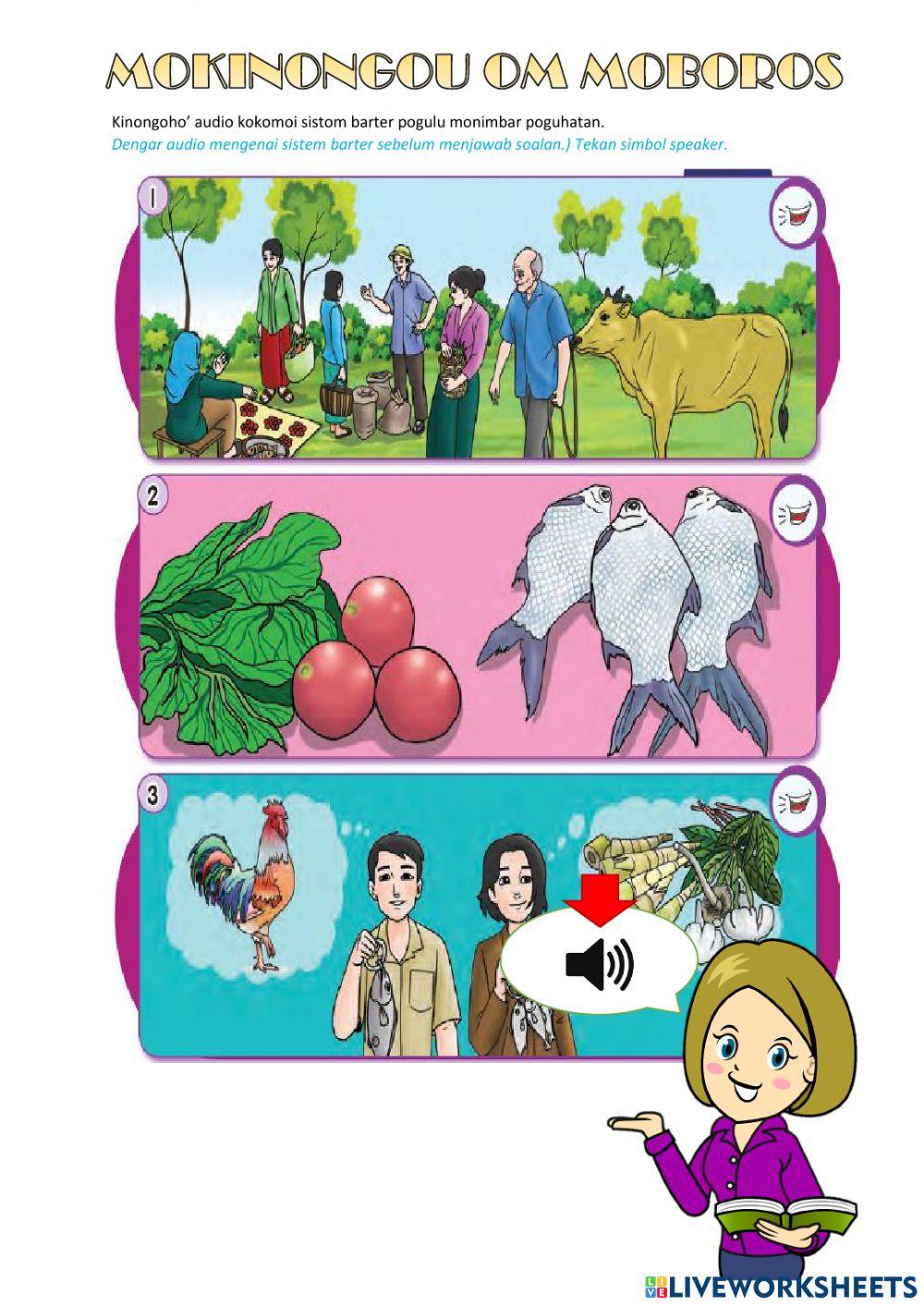 Sistom barter worksheet Live Worksheets