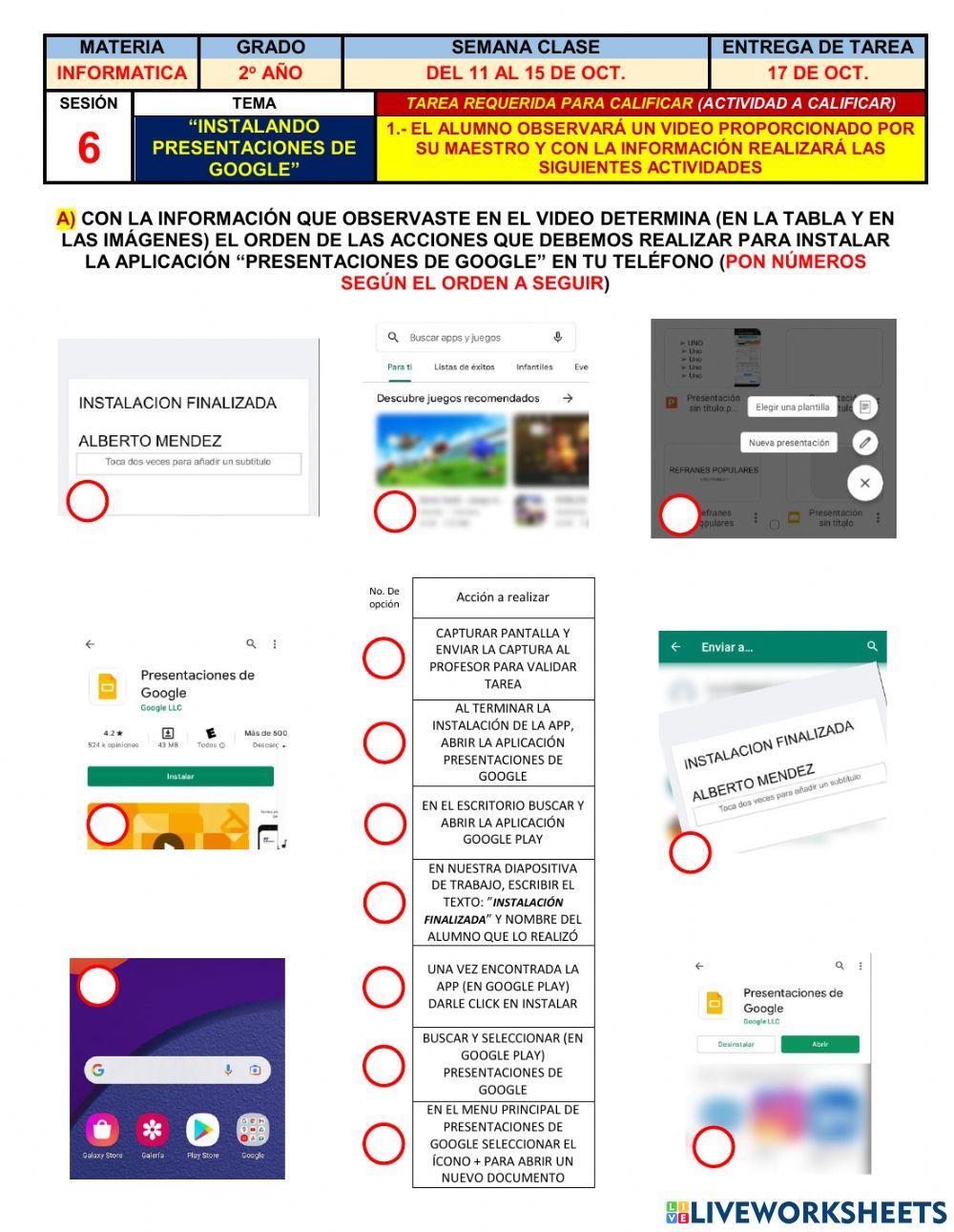 INFO2o T-6 Instalar Presentaciones de Google