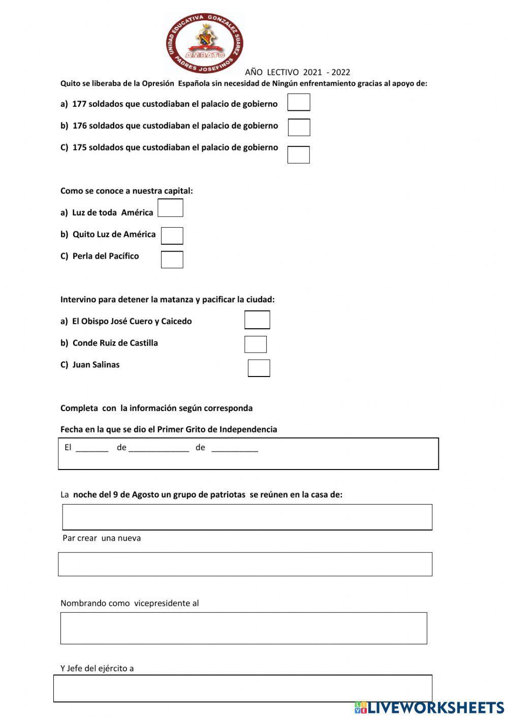 Primer Grito de Independencia