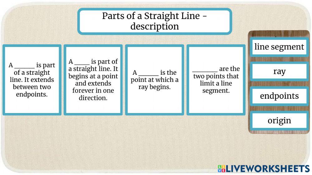 Kinds of Lines - Parts of a Straight Line