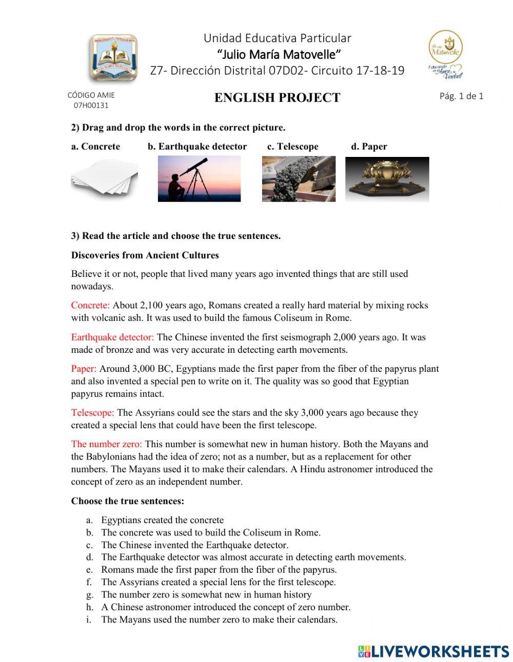 Discoveries from Ancient Cultures