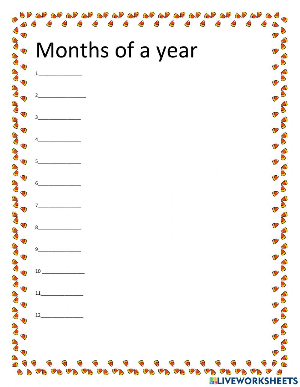 Months of the year