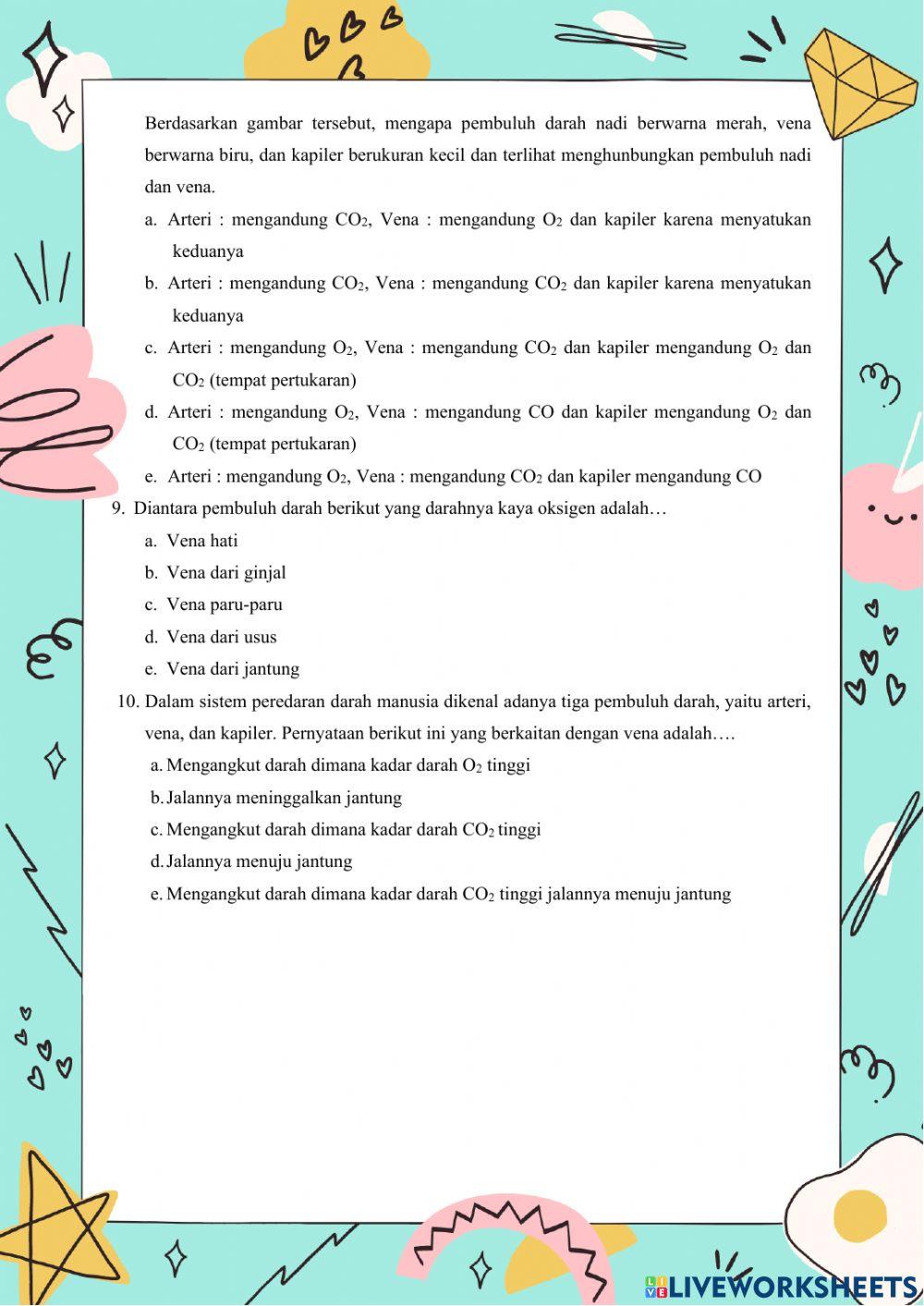 Soal Evaluasi Sistem Peredaran Darah