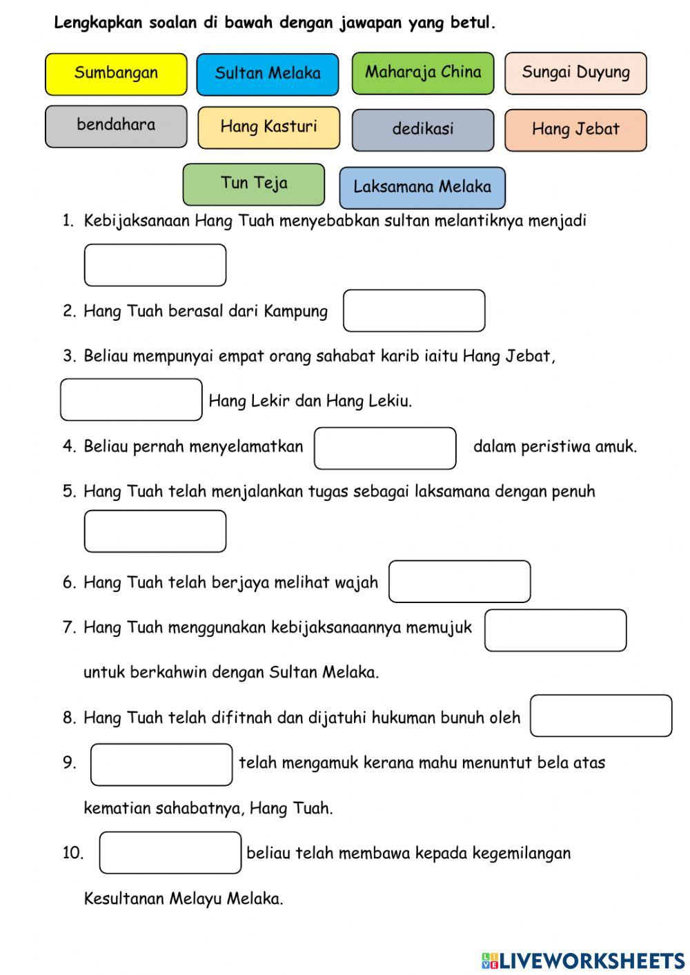 Riwayat Hidup Hang Tuah