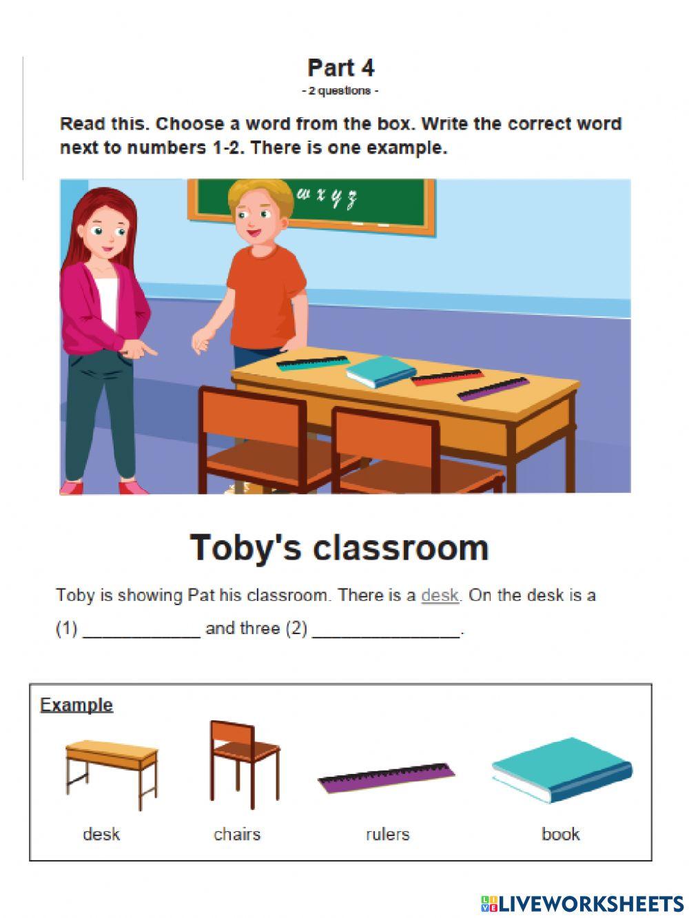 Reading and Writing test Theme 2- Level 2