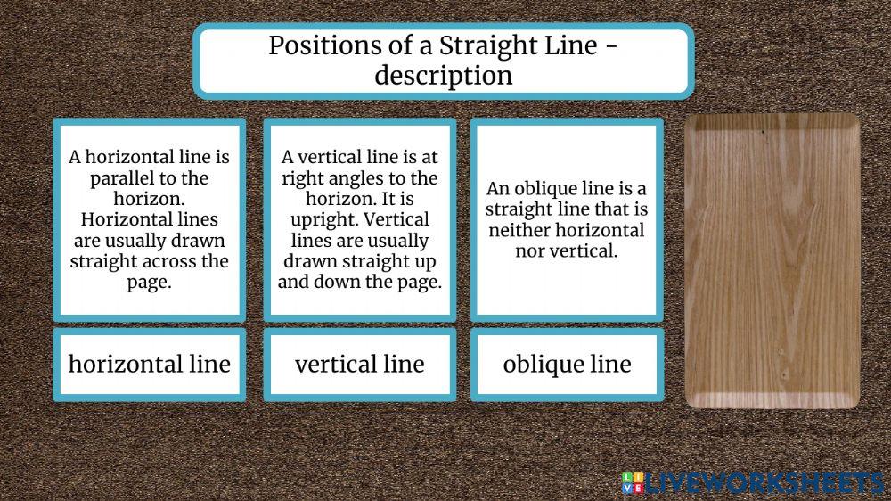 Position of a Straight Line