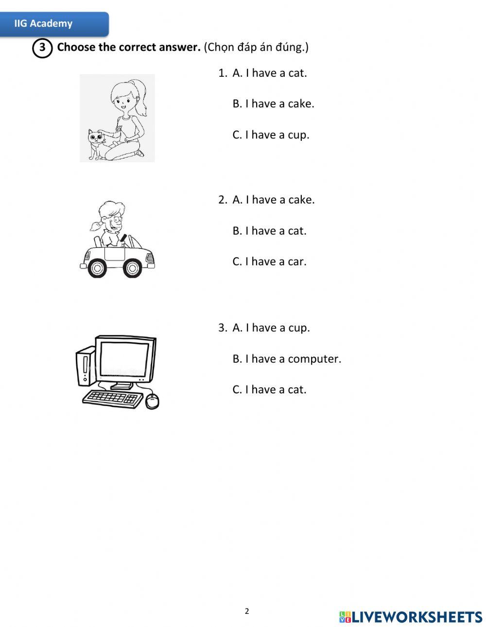 IIG-Grade 1-Worksheet 6