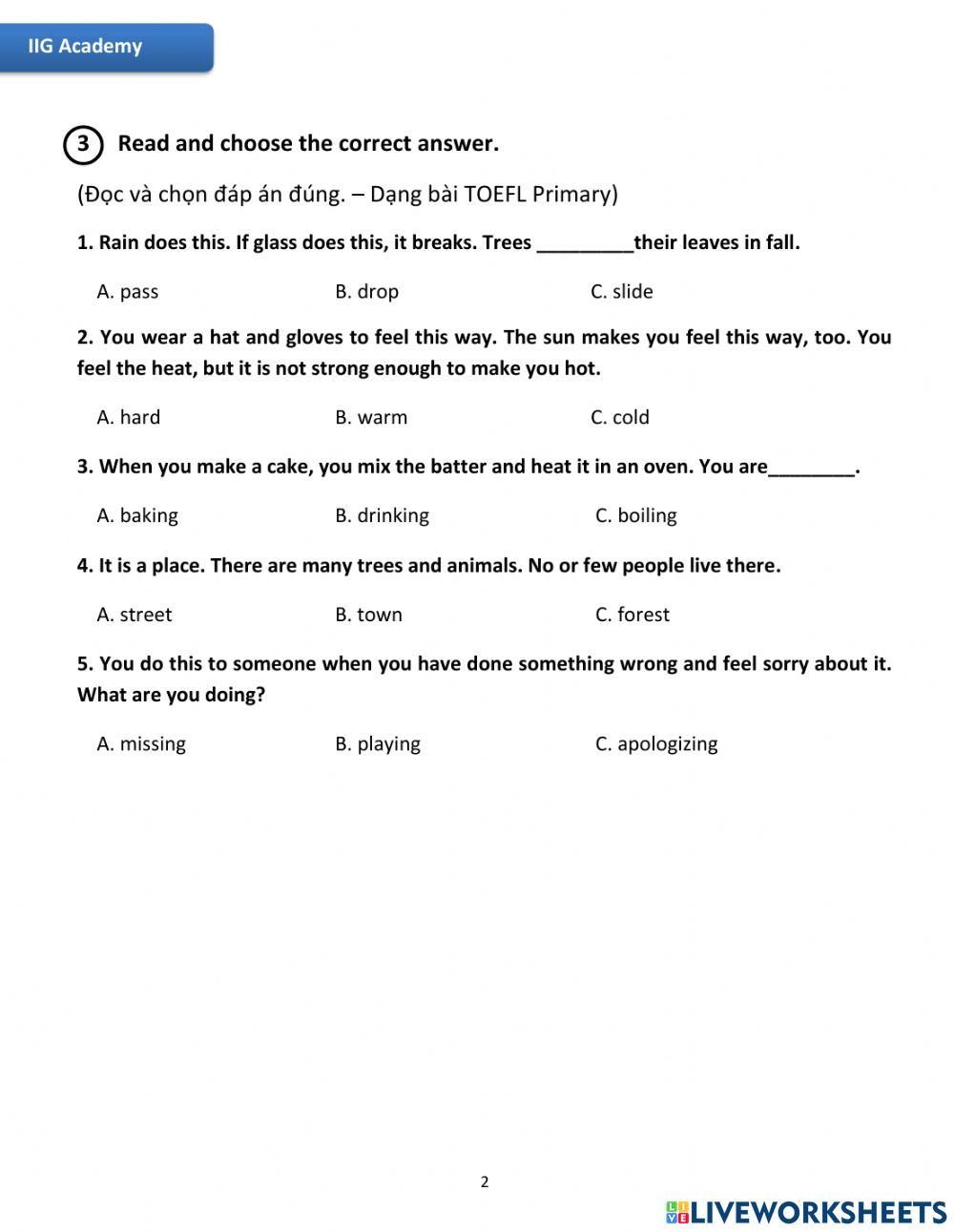 IIG-Grade 5-Worksheet 6