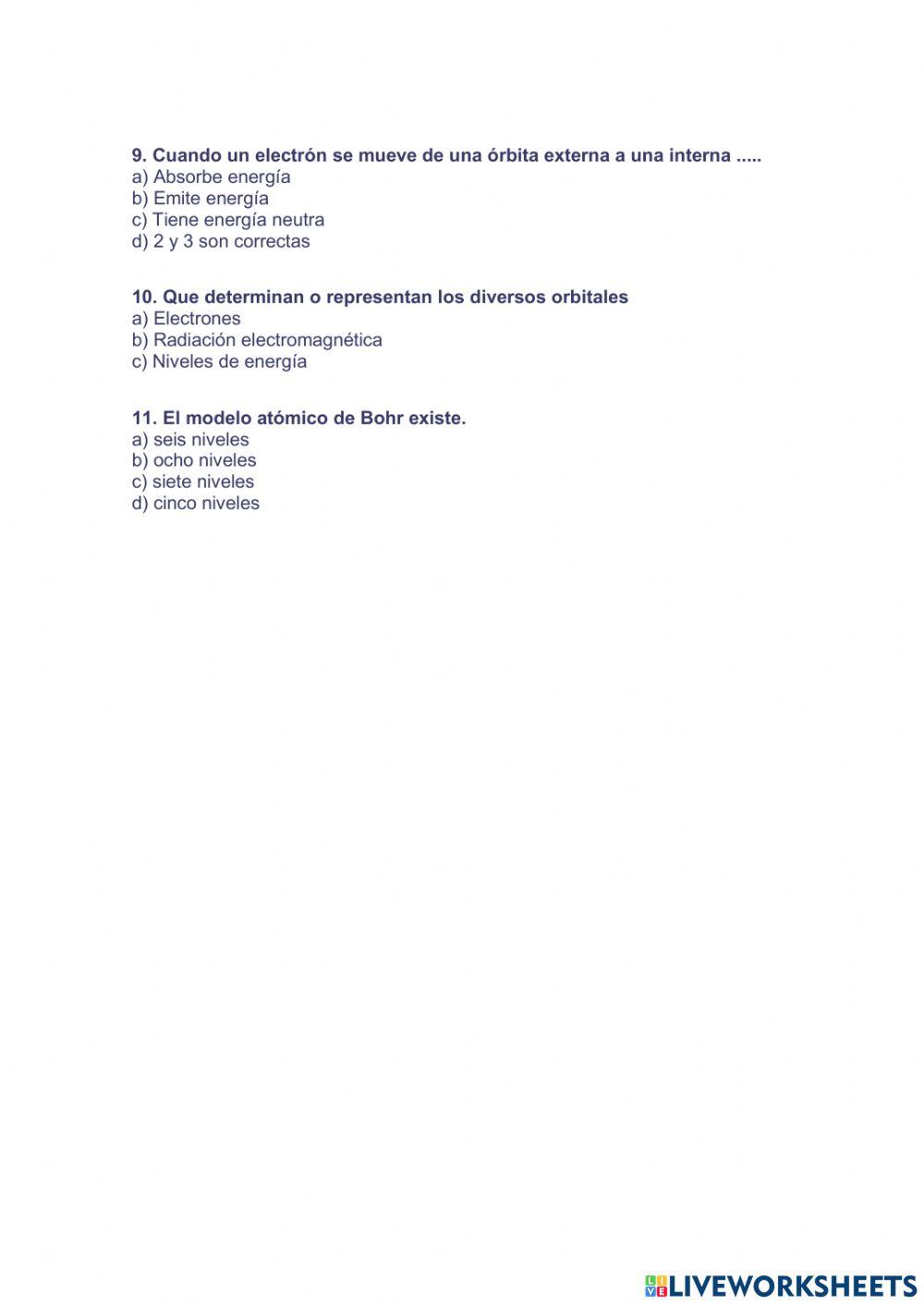 Modelo atómico Bohr