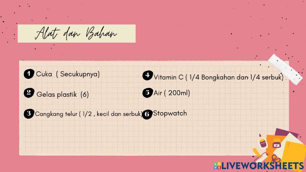 Home Experiment Pengaruh Luas Permukaan terhadap Laju reaksi