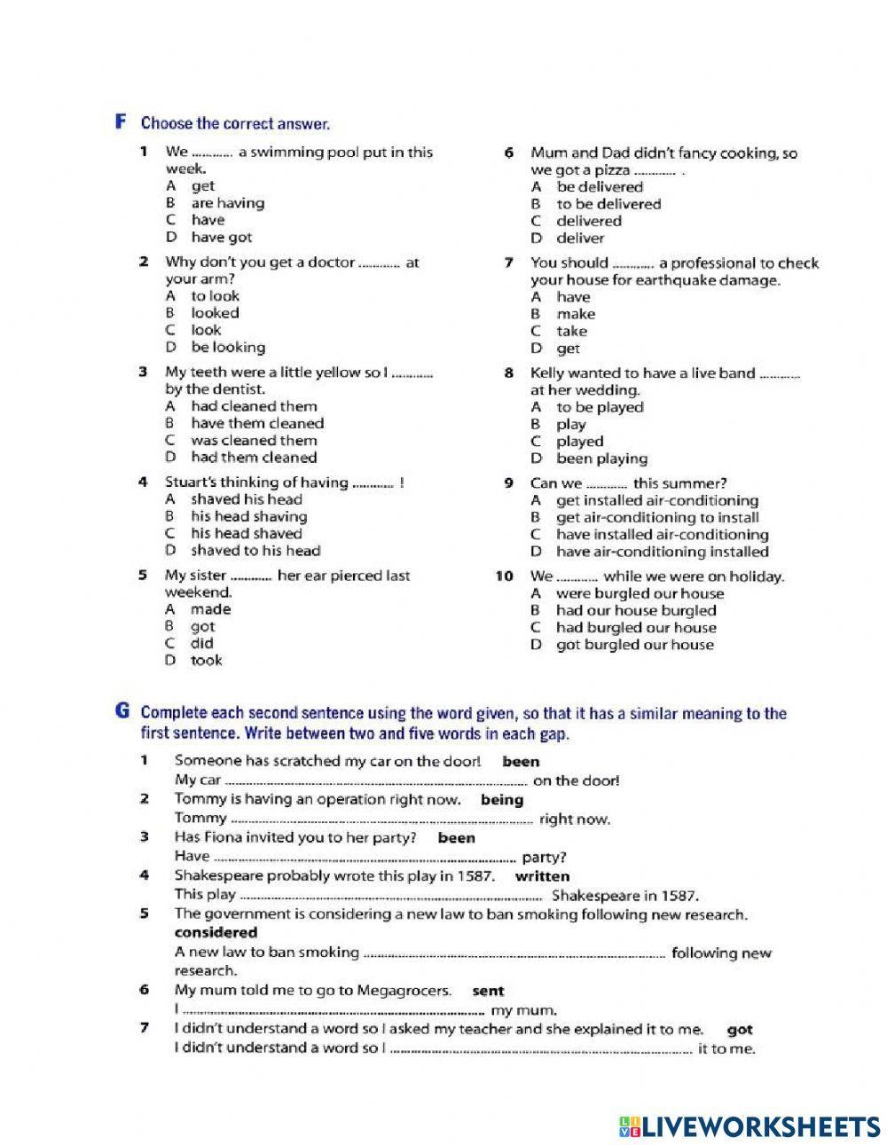 Passive- causative- inversion