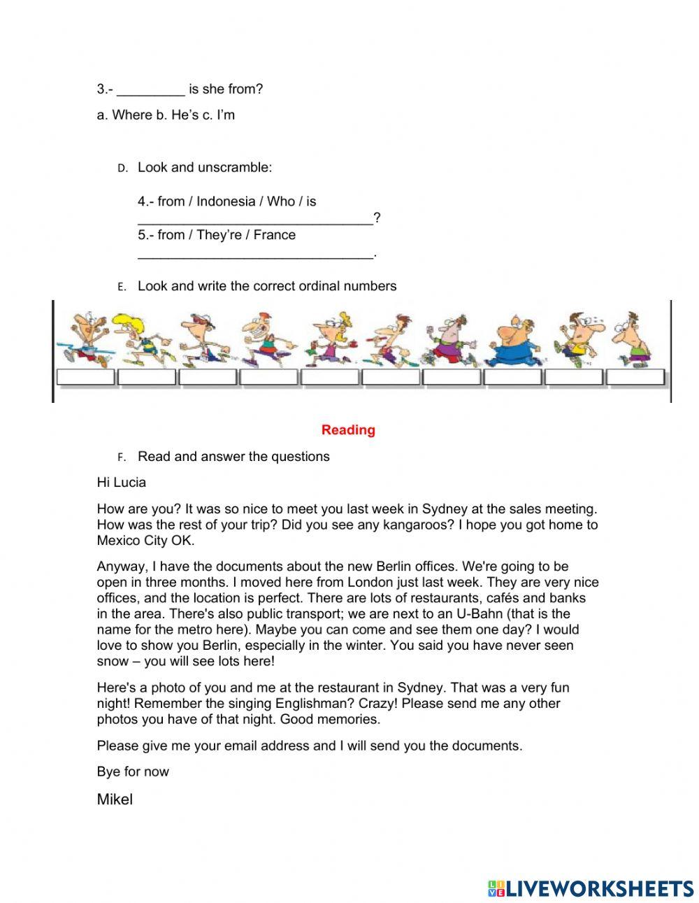 Exam 4th Grade