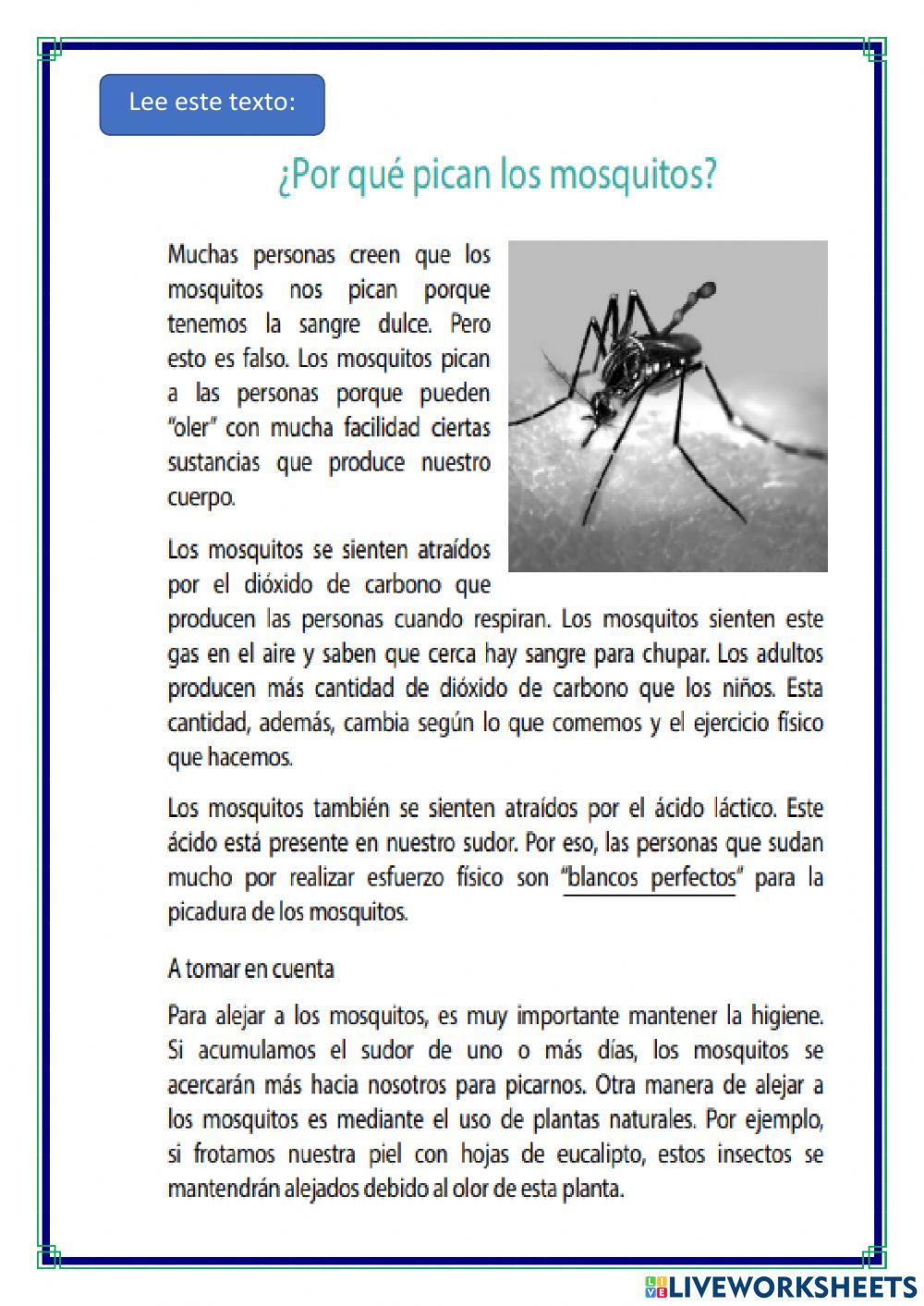 ¿Por que pican los mosquitos?
