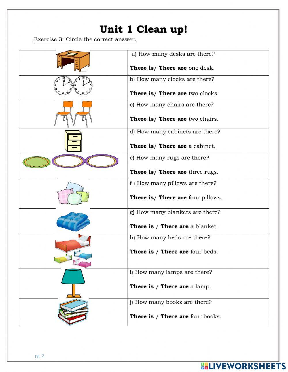 Review Unit 1: Clean up