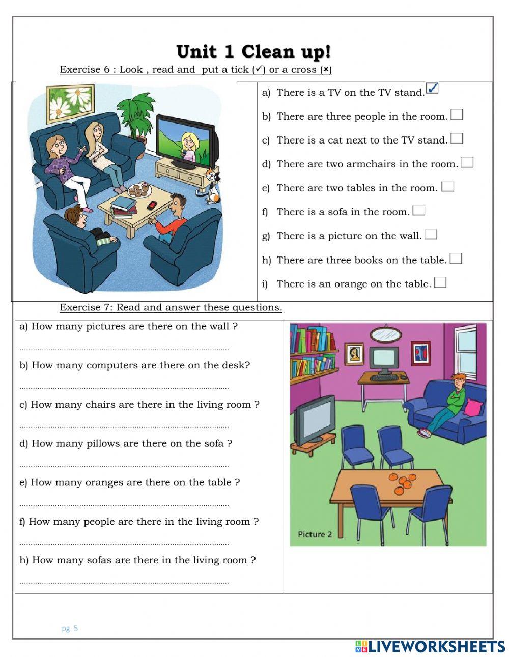 Review Unit 1: Clean up