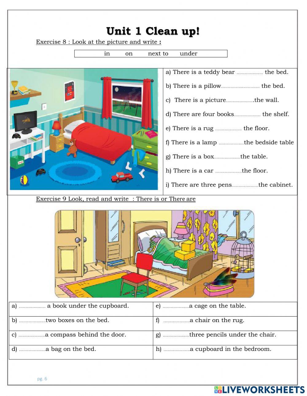 Review Unit 1: Clean up