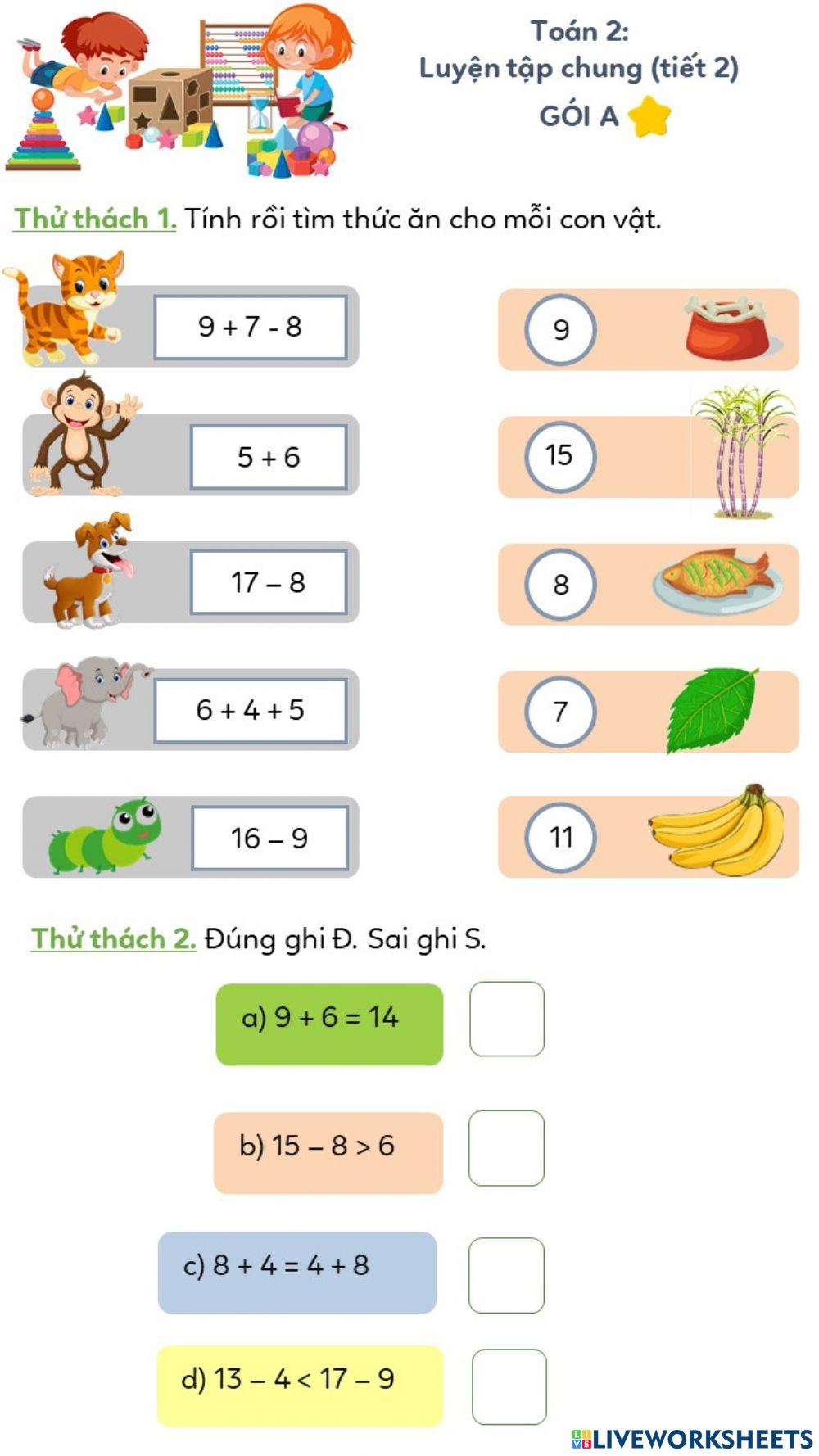 Gói A - Luyện tập chung (tiết 2)