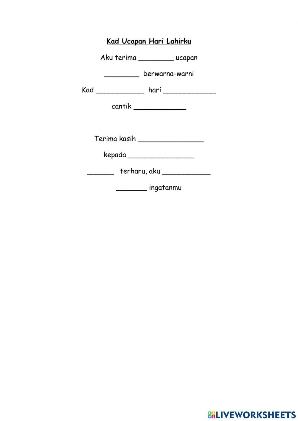 Kad Ucapan Hari Lahirku