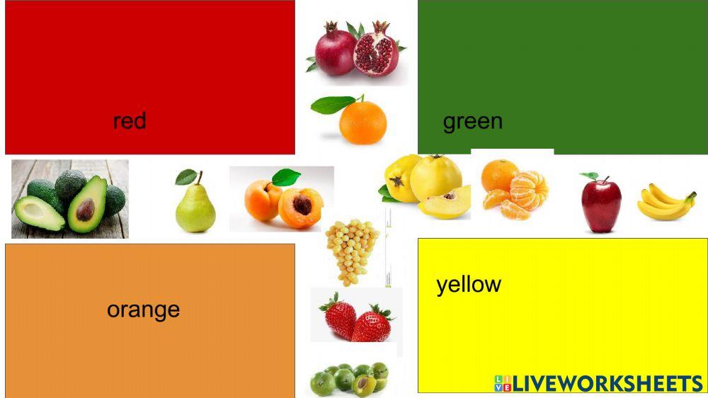 Χρωματα  φρούτα