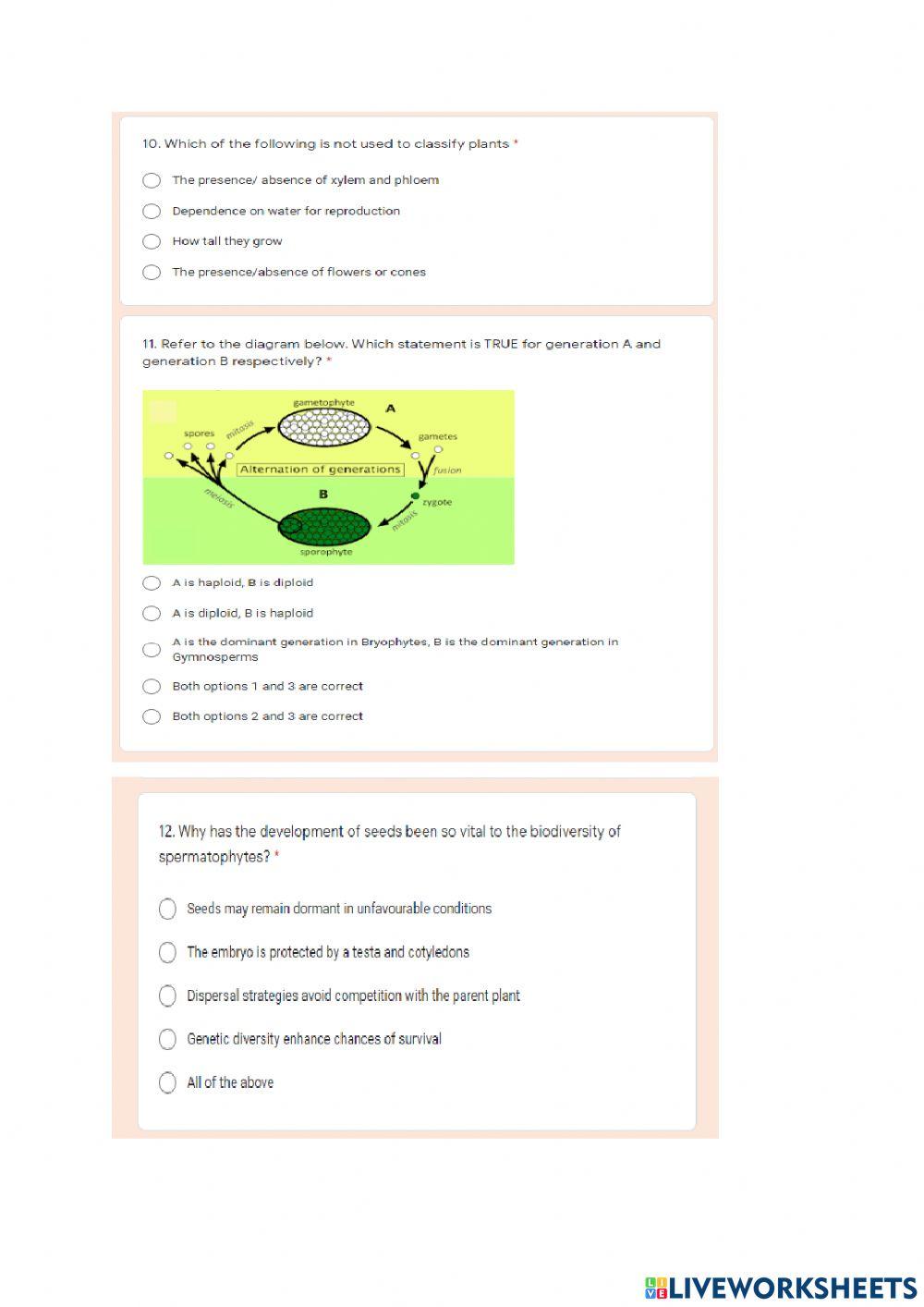 Gr 11 Plant diversity