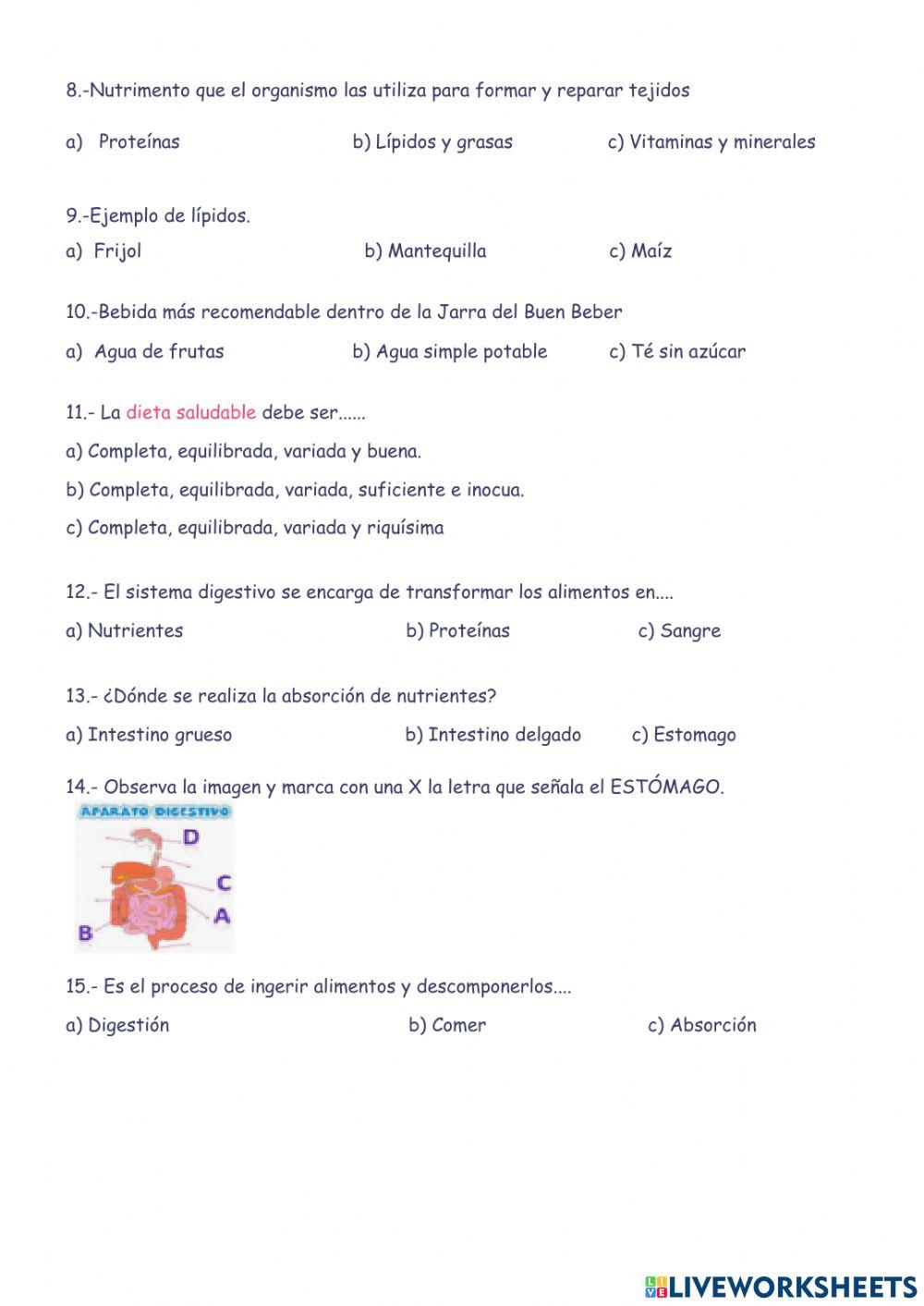 Examen de ciencias