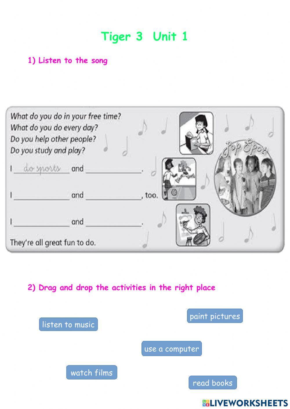 What do you do in your free time? Song