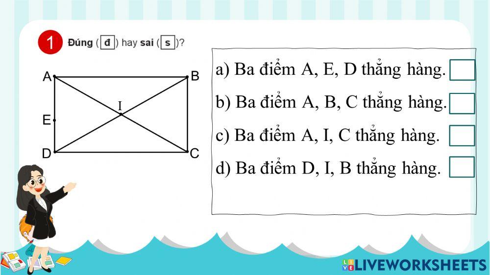 3 điểm thẳng hàng