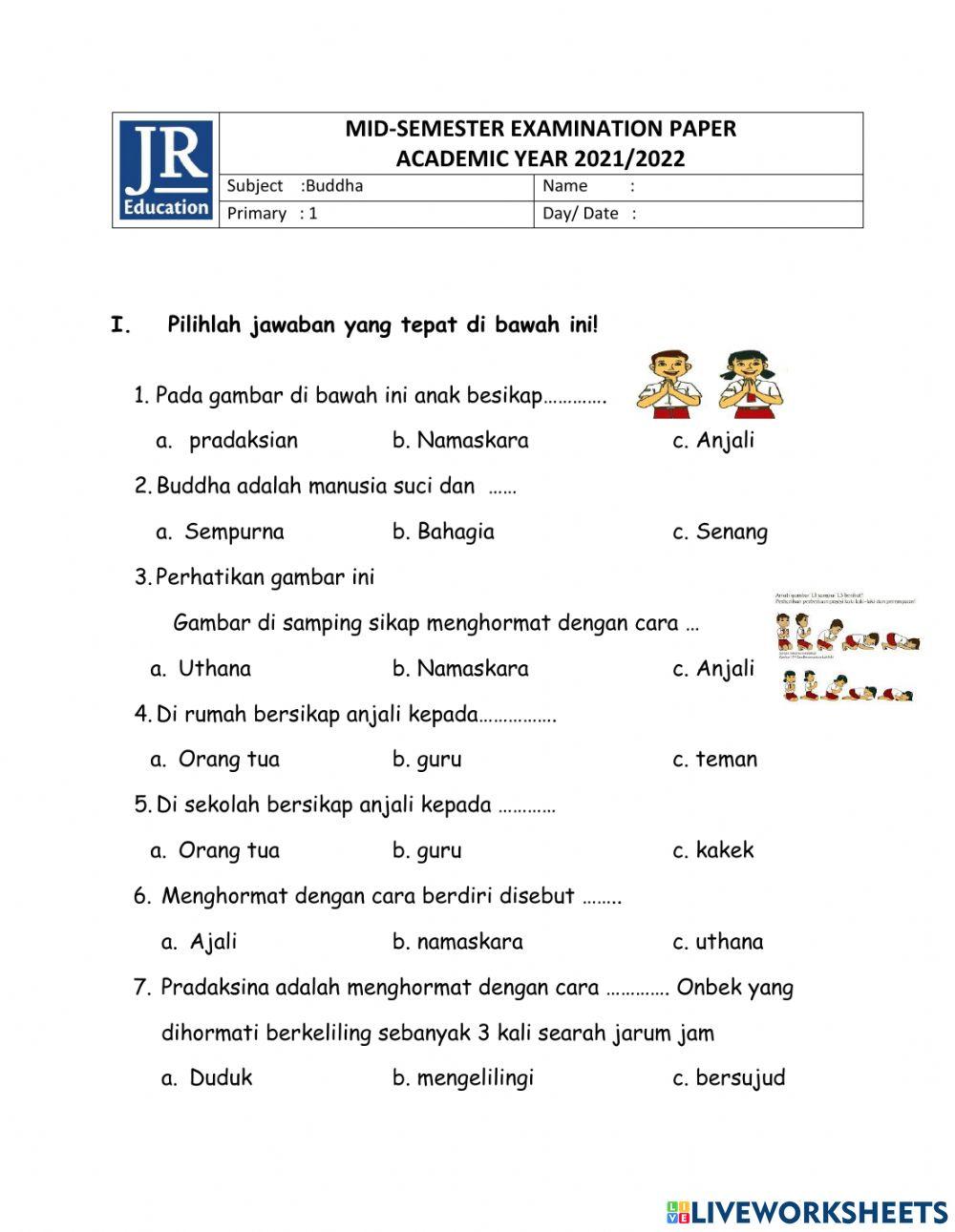 Mid Semester Buddha P1
