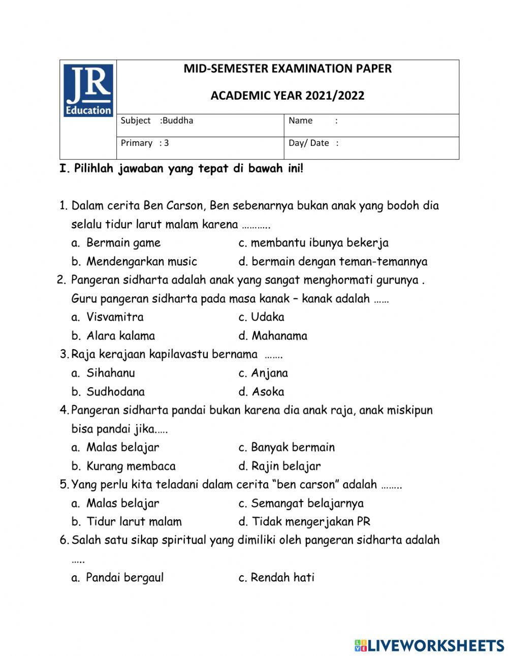 Mid Semester Buddha P3