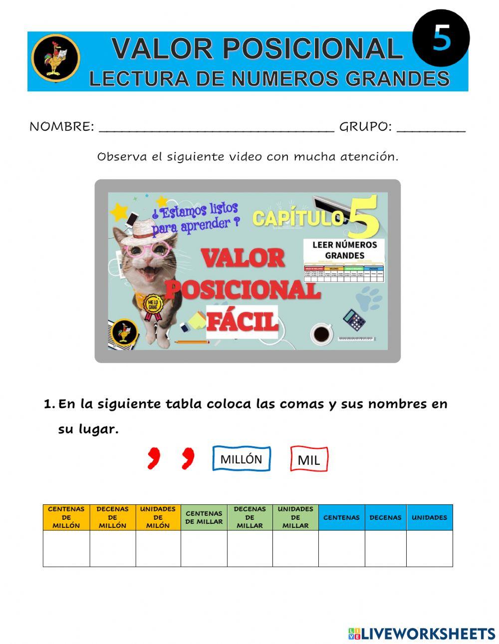 Valor posicional capítulo 5